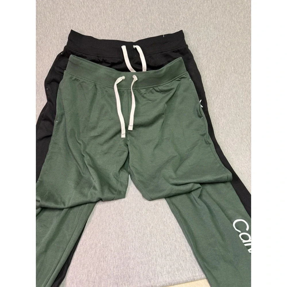 Calvin Klein Men's Jogger Pants 2-Pack Large Black Green Lounge Sweatpants New